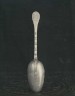 Silver rat-tail spoon with transitional handle: Made by Edward Sweet of Dunster and hallmarked in Exeter in 1716