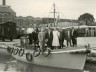 First visit of  Exmouth pilot boat to Exeter Customs House, June 20th, 1955
